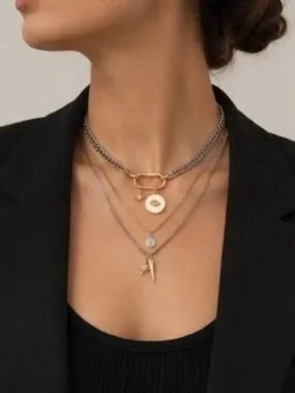 Maison Eclipse Layered Charm Necklace